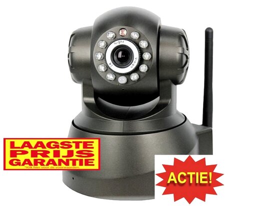 IP Camera HD-720P P2P, Draadloos WiFi met SD-kaartslot